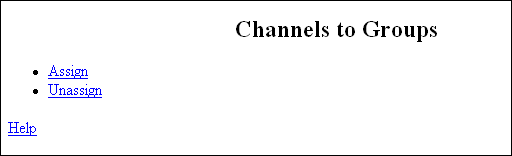 Channels to groups screen