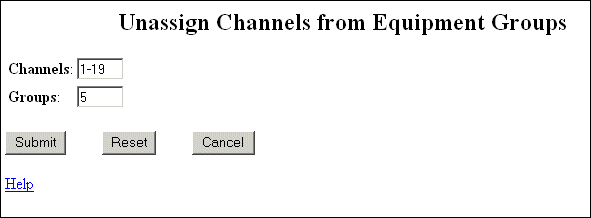Unassign channels from groups scren