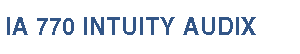 INTUITY AUDIX LX