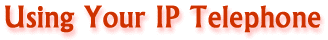 Using Your IP T elephone