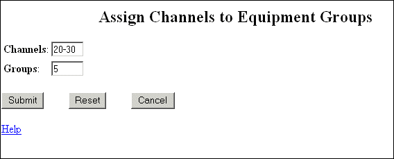 Assign channels to groups with entries