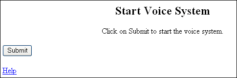 Start voice system screen