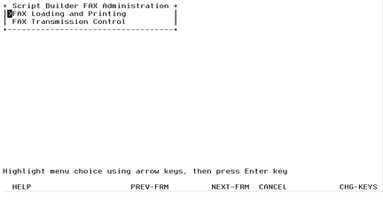 FAX Actions menu