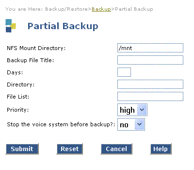 R2.0: Completing partial backups