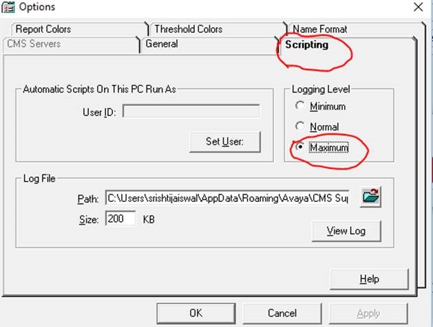 Avaya Knowledge Cms Supervisor How To Enable Cvs Log For Troubleshooting Sueprvisor Connectivity And Script Issue